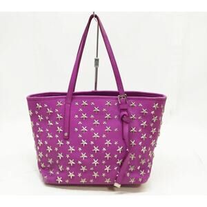 JIMMY CHOO Tote Bag  Purple Leather